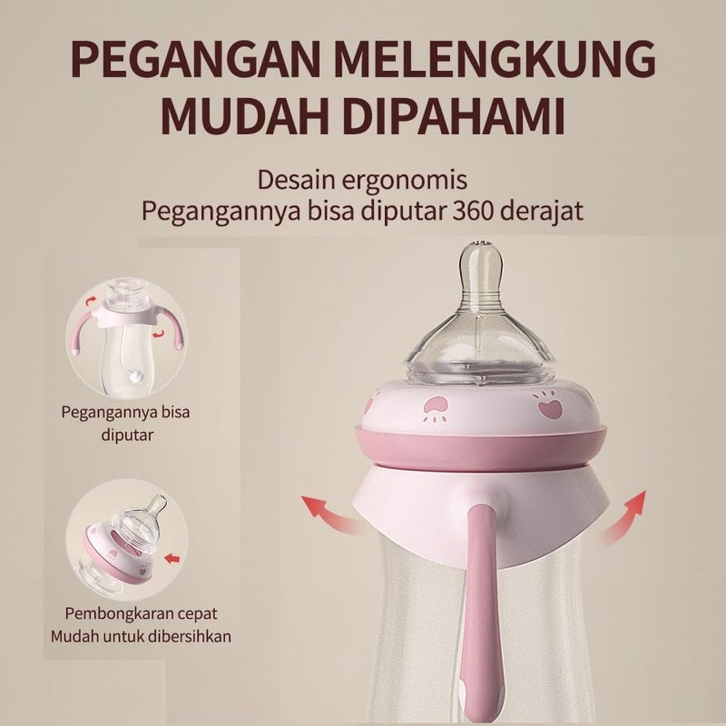 Oberni Wide Neck Baby Bottle with Handles - Image 5